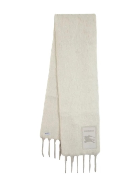 Burberry brushed logo-plaque scarf - White - zdjęcie produktu nr 1