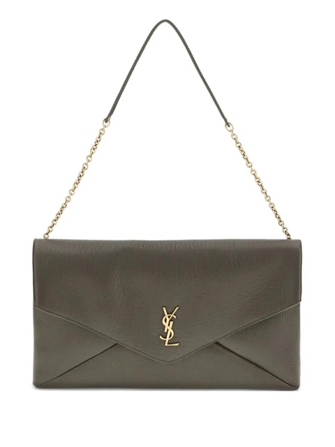 Saint Laurent Cassandre XXL leather clutch - Brown - zdjęcie produktu nr 1