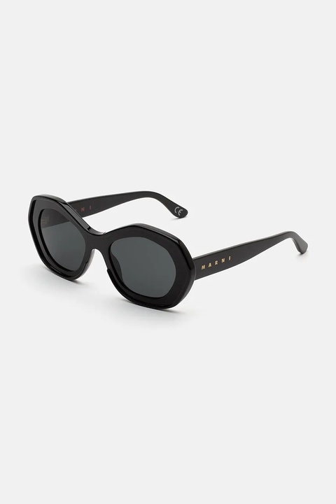 Marni okulary przeciwsłoneczne Ulawun Vulcano Black damskie kolor czarny EYMRN00024.001.J5B - zdjęcie produktu nr 2