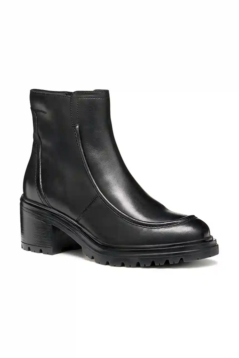 Geox botki skórzane D DAMIANA damskie kolor czarny na słupku D56QCB 00043 C9999 - zdjęcie produktu nr 1