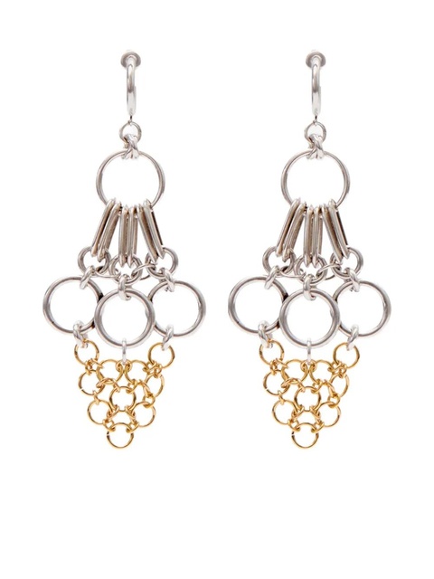 ISABEL MARANT Awar circle-chain earrings - Silver - zdjęcie produktu nr 1