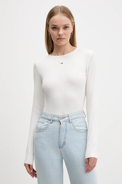 Tommy Jeans longsleeve 2-pack damski kolor biały DW0DW17716 - zdjęcie produktu nr 1