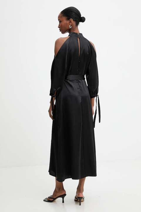 Answear.LAB sukienka kolor czarny midi rozkloszowana - zdjęcie produktu nr 2