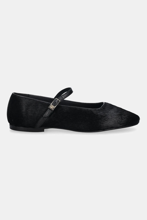 Tommy Hilfiger baleriny skórzane PONY HAIR MARYJANE kolor czarny FW0FW09154 - zdjęcie produktu nr 2