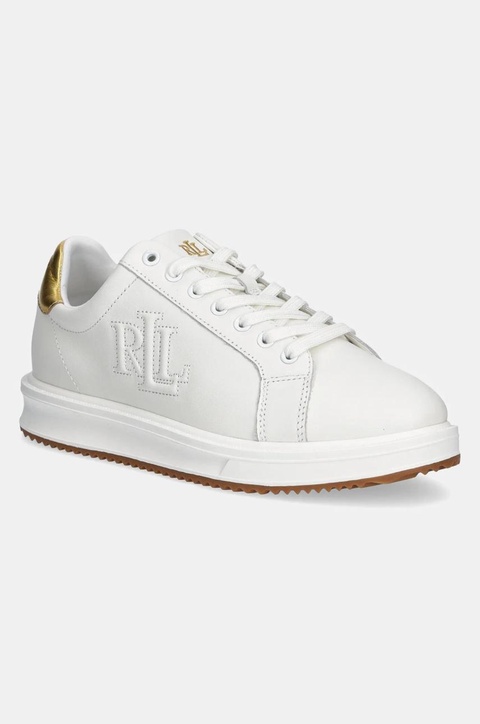 Lauren Ralph Lauren sneakersy skórzane Ainsley kolor biały 802978213001 - zdjęcie produktu nr 1