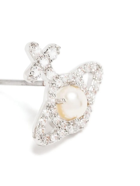 Vivienne Westwood Orb crystal-embellished earrings - Silver - zdjęcie produktu nr 1