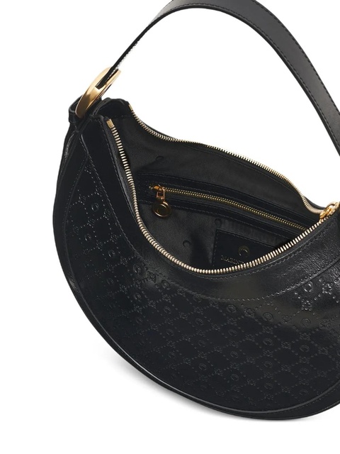 Marine Serre monogram-embossed shoulder bag - Black - zdjęcie produktu nr 2
