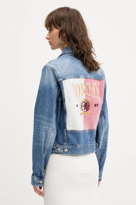 Tommy Jeans kurtka kolor niebieski przejściowa DW0DW20570 - zdjęcie produktu nr 1