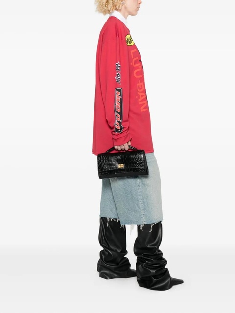 Balenciaga embossed croc crossbody bag - Black - zdjęcie produktu nr 2