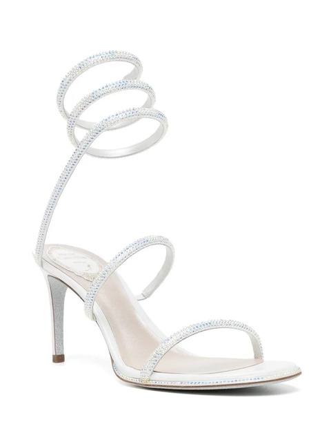 René Caovilla 80mm rhinestone strappy sandals - White - zdjęcie produktu nr 2
