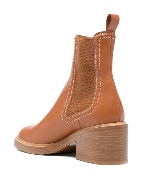 Chloé 60mm leather-stitched Chealsea boots - Brown - zdjęcie produktu nr 2