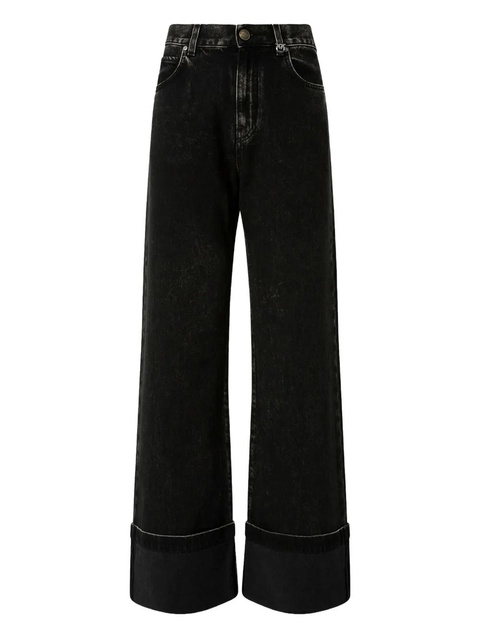 PINKO folded-hem jeans - Black - zdjęcie produktu nr 1