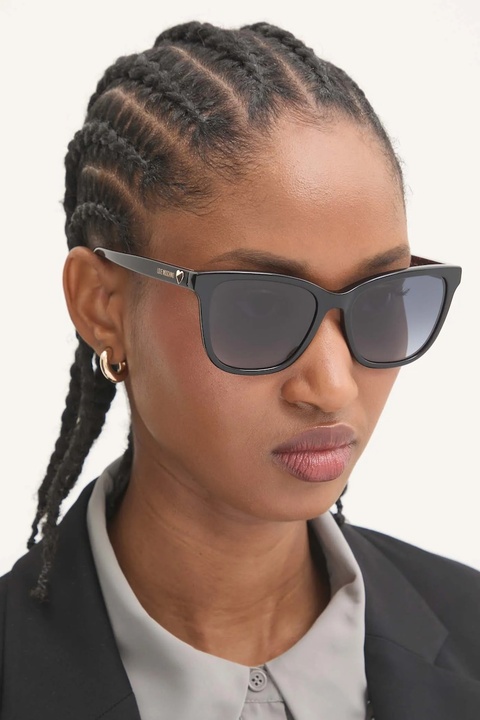 Love Moschino okulary przeciwsłoneczne damskie kolor czarny MOL078/S - zdjęcie produktu nr 1