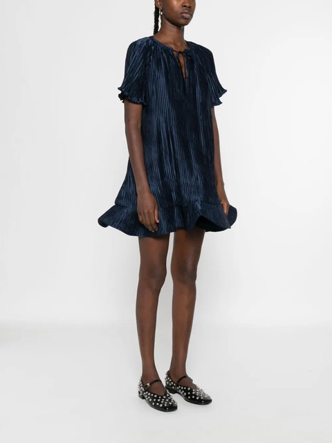 Simkhai plissé ruffled mini dress - Blue - zdjęcie produktu nr 2