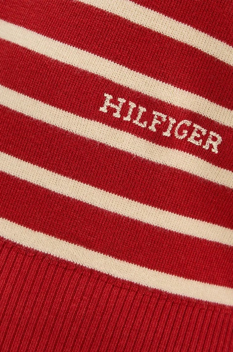 Tommy Hilfiger sweter bawełniany kolor czerwony lekki WW0WW43506 - zdjęcie produktu nr 2