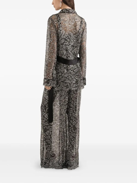 Dolce & Gabbana lamé lace trousers - Black - zdjęcie produktu nr 2