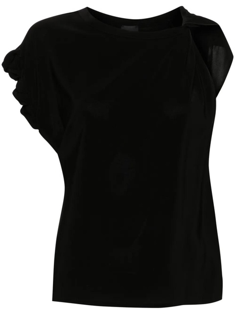 PINKO asymmetric crepe blouse - Black - zdjęcie produktu nr 1