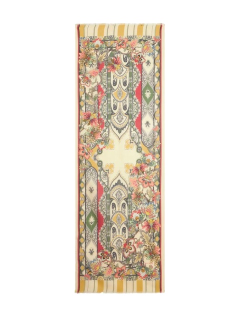 ETRO abstract-print wool-silk blend scarf - Neutrals - zdjęcie produktu nr 1