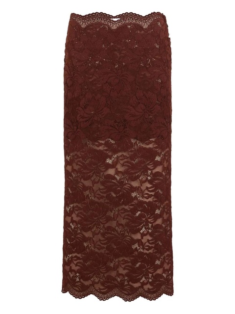 Rabanne lace floral midi skirt - Brown - zdjęcie produktu nr 1
