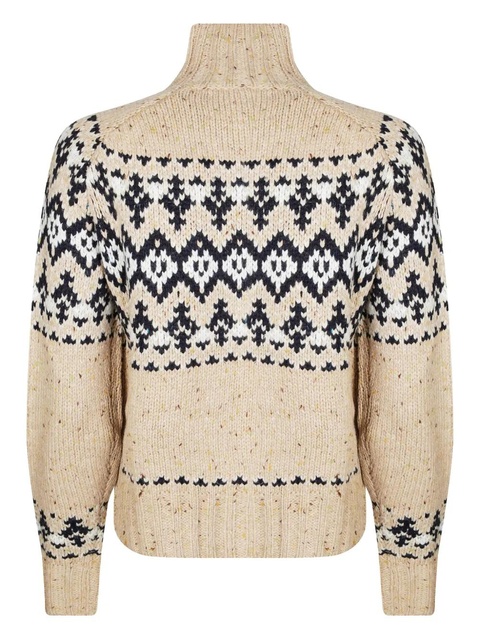 MC2 Saint Barth Myra fair isle turtleneck sweater - Neutrals - zdjęcie produktu nr 2