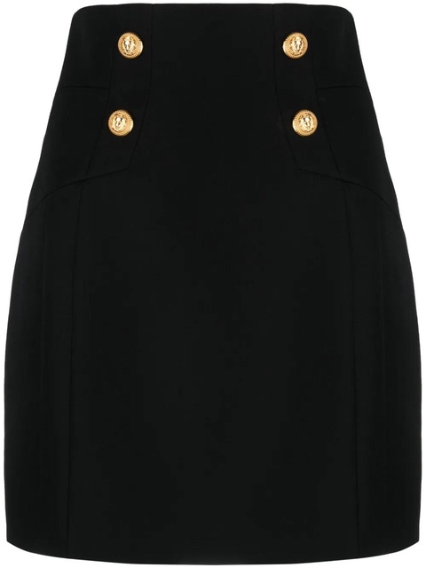 Balmain high-waisted wool miniskirt - Black - zdjęcie produktu nr 1