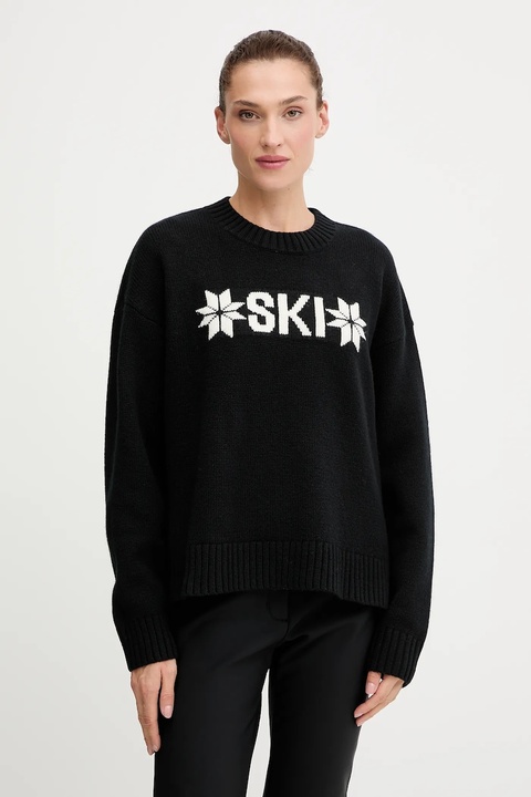 Helly Hansen sweter z dodatkiem wełny BLISS kolor czarny ciepły 54604 - zdjęcie produktu nr 1