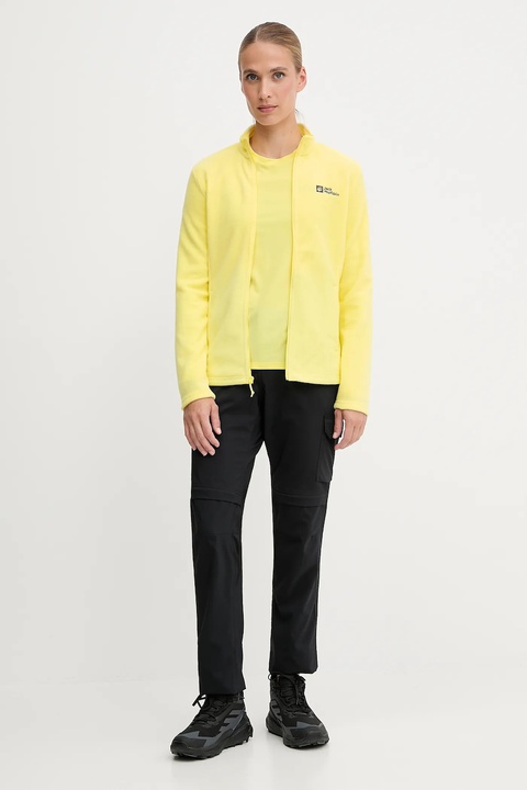 Jack Wolfskin bluza sportowa Taunus kolor żółty gładka 1711391 - zdjęcie produktu nr 2
