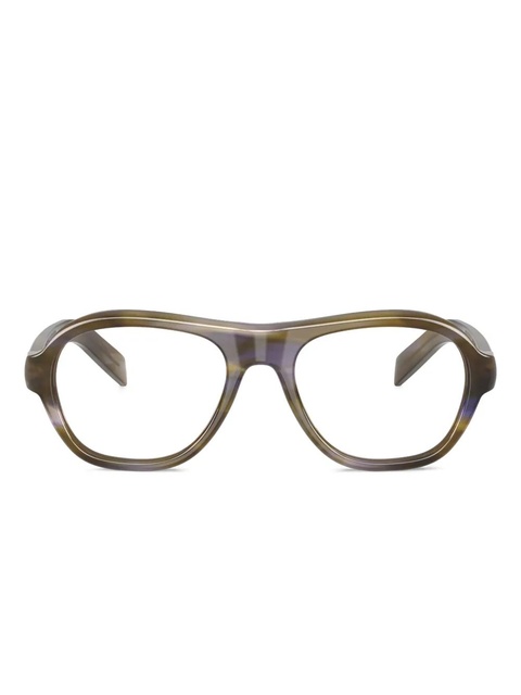 Prada Eyewear pilot-frame glasses - Brown - zdjęcie produktu nr 1