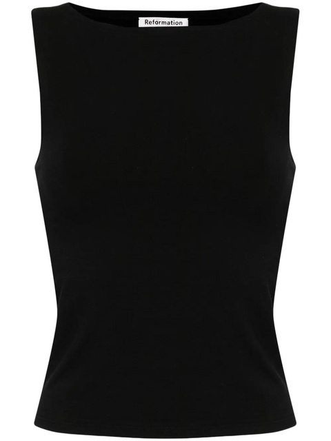 Reformation Dusk boat-neck top - Black - zdjęcie produktu nr 1