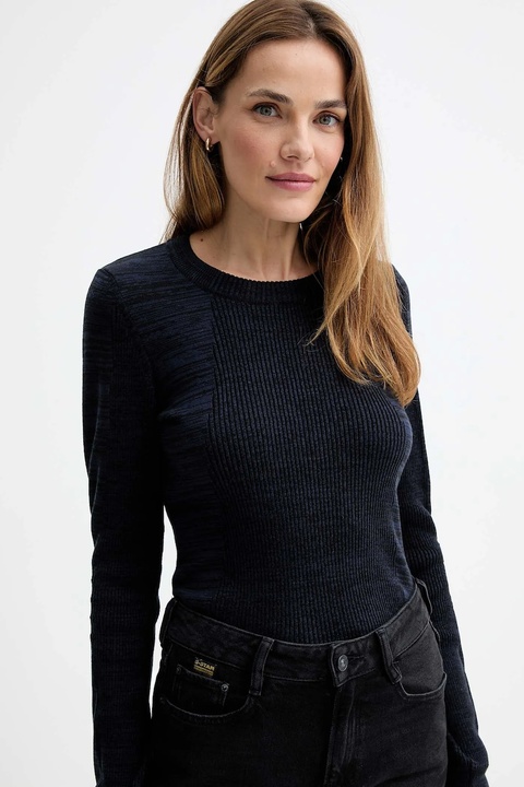 G-Star sweter 0 damski kolor granatowy lekki D27170.C259 - zdjęcie produktu nr 2