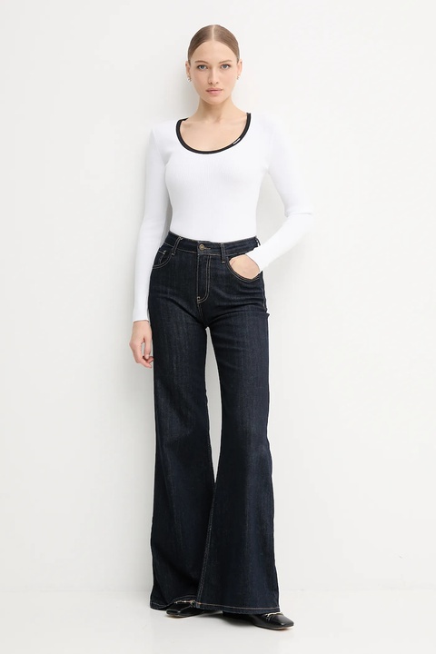 Calvin Klein Jeans sweter damski kolor biały LV044D360G - zdjęcie produktu nr 2