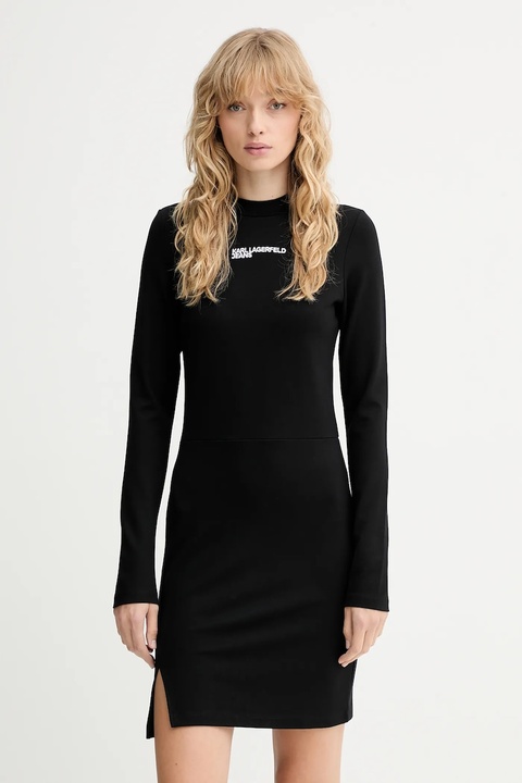 Karl Lagerfeld Jeans sukienka kolor czarny mini dopasowana A4W13005 - zdjęcie produktu nr 1