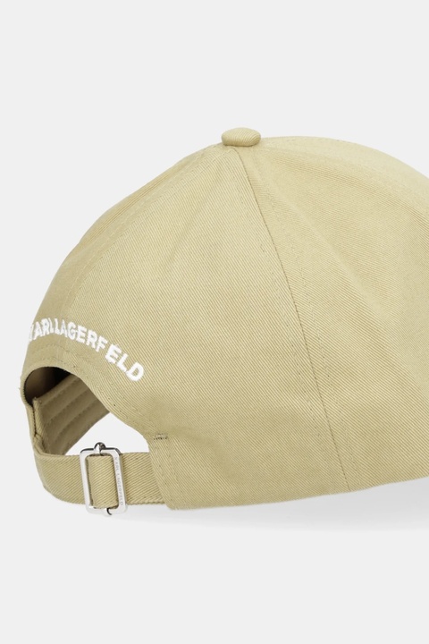 Karl Lagerfeld czapka z daszkiem bawełniana K/SIGNATURE kolor zielony B1W33009 - zdjęcie produktu nr 2