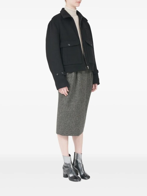 Maison Margiela flap-pocket cashmere wool jacket - Black - zdjęcie produktu nr 1