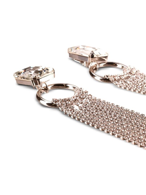 Alessandra Rich crystal-embellished chandelier earrings - Gold - zdjęcie produktu nr 2