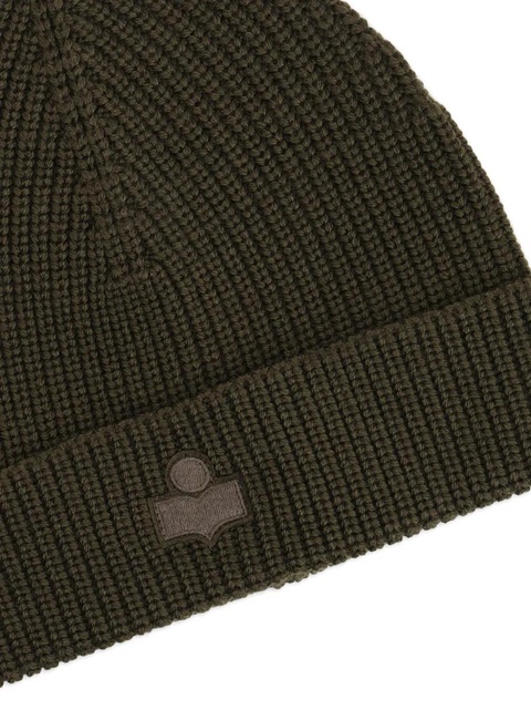 ISABEL MARANT ribbed logo beanie - Green - zdjęcie produktu nr 2