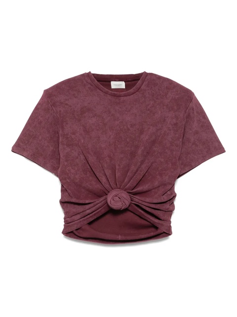 Magda Butrym knotted round-neck t-shirt - Purple - zdjęcie produktu nr 1