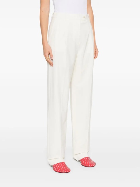 Marni logo-embroidered trousers - Neutrals - zdjęcie produktu nr 2