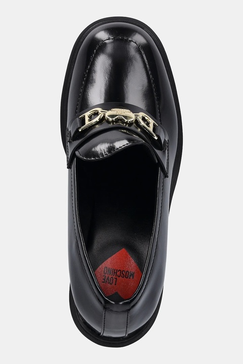 Love Moschino czółenka skórzane kolor czarny na słupku JA1018AG1NJD0000 - zdjęcie produktu nr 2