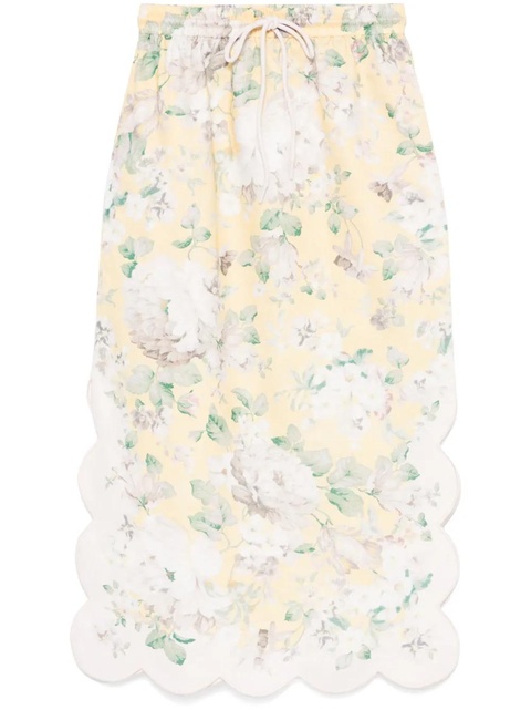 ZIMMERMANN acacia scallop midi skirt - Neutrals - zdjęcie produktu nr 1