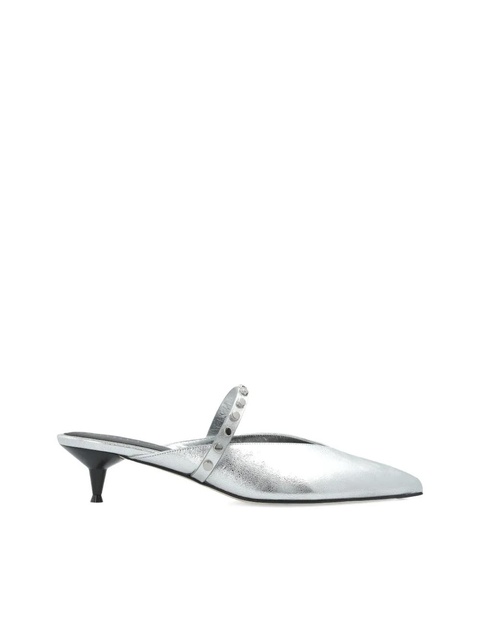 Alexander McQueen leather heeled pumps - Silver - zdjęcie produktu nr 1