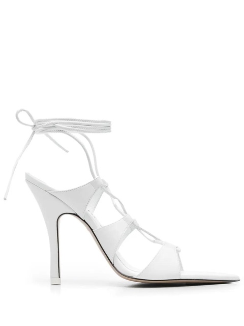 The Attico Renee lace-up 120mm sandals - White - zdjęcie produktu nr 1