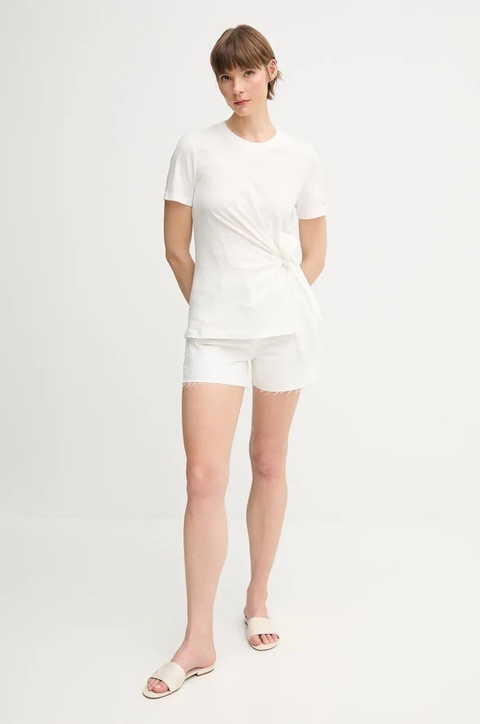 Tommy Hilfiger t-shirt bawełniany damski kolor biały WW0WW44559 - zdjęcie produktu nr 2