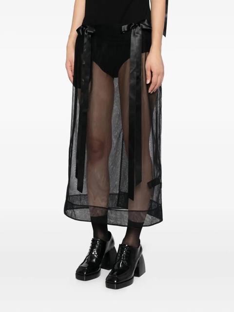 Simone Rocha ribbon-embellished skirt - Black - zdjęcie produktu nr 2