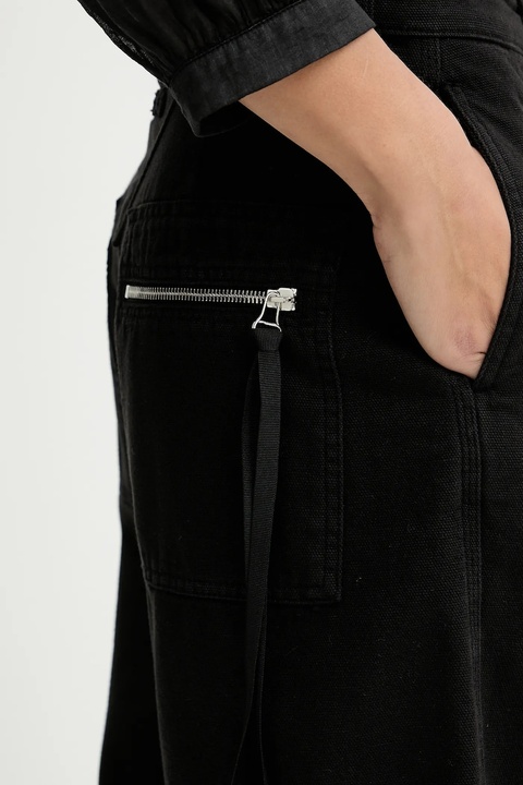 Pinko szorty bawełniane damskie kolor czarny gładkie high waist 105245 A2M8 - zdjęcie produktu nr 2