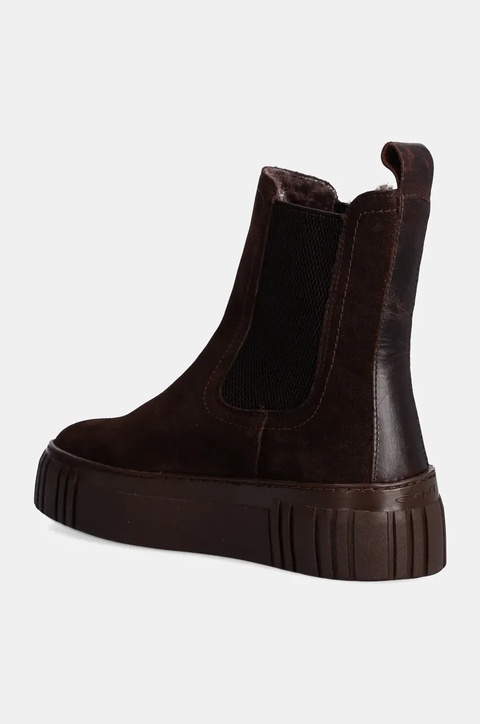Gant sztyblety zamszowe Snowmont damskie kolor brązowy na platformie lekko ocieplone 29553786 G896 - zdjęcie produktu nr 2