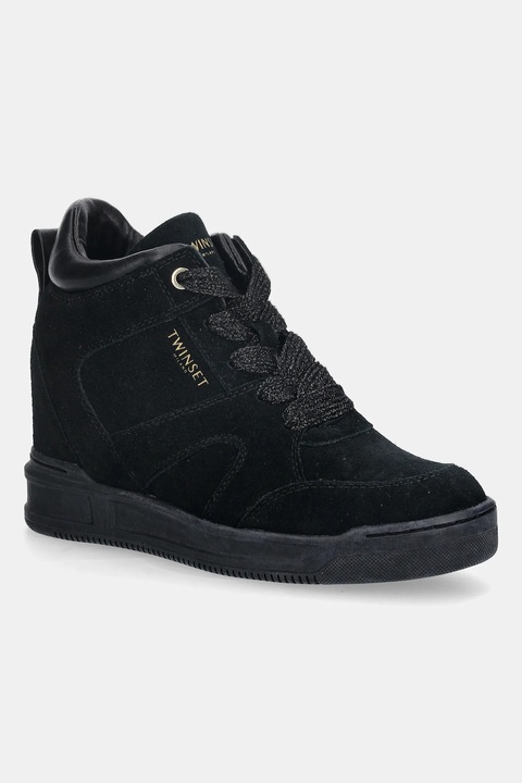 Twinset sneakersy zamszowe damskie kolor czarny 252TGT016 - zdjęcie produktu nr 1
