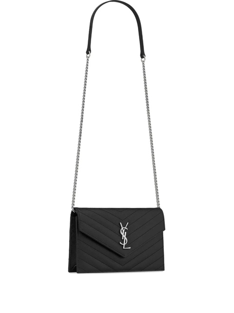 Saint Laurent quilted crossbody wallet - Black - zdjęcie produktu nr 1