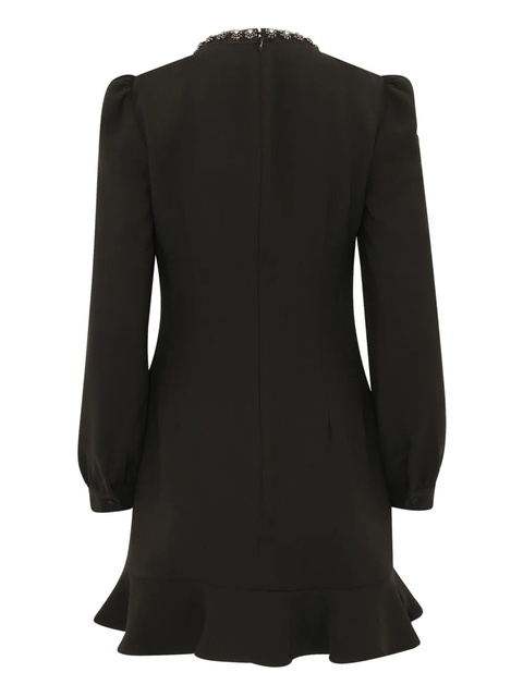 Self-Portrait crystal-embellished long-sleeve minidress - Black - zdjęcie produktu nr 2