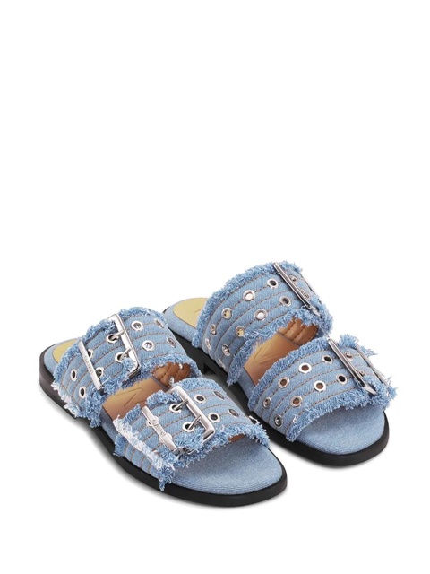 GANNI Feminine denim sandals - Blue - zdjęcie produktu nr 2